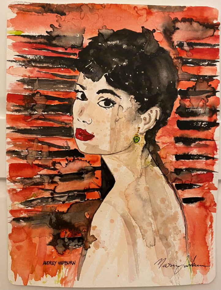 Audrey Hepburn in the group Gallery / Techniques / Watercolor at NOA Gallery (100016_audryhepburn)