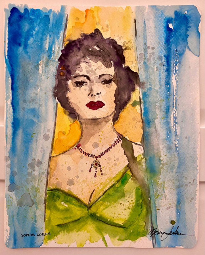 Sophia Loren in the group Gallery / Techniques / Watercolor at NOA Gallery (100016_sophialoren)
