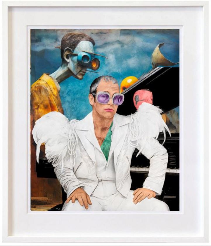 Elton John - Purple Eyes Road in the group Gallery / Themes / Pop Art at NOA Gallery (100084_eltonjohnpurpleeye)