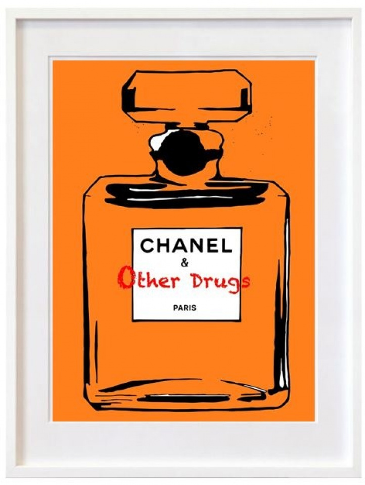 Chanel and other drugs, orange in the group Gallery / Themes / Pop Art at NOA Gallery (200227_2913)