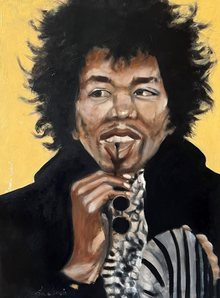 Jimi Hendrix in the group Gallery / Techniques / Oil paintings at NOA Gallery (200273_3839)